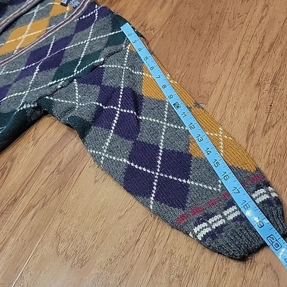Vintage Wool Argyle Cardigan - Picture 11 of 11